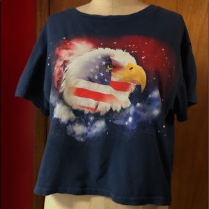 Patriotic Eagle Crop T-shirt by FREEZE XL
